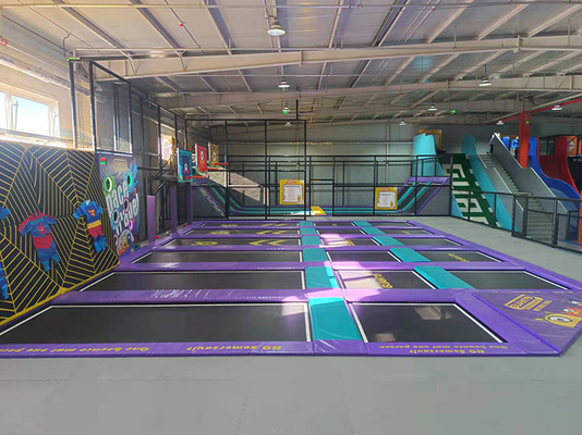 Customized Size Indoor Playground Equipment Sports Games Slide Trampoline Rock Climbing and Jumping Bed for Amusement Park
