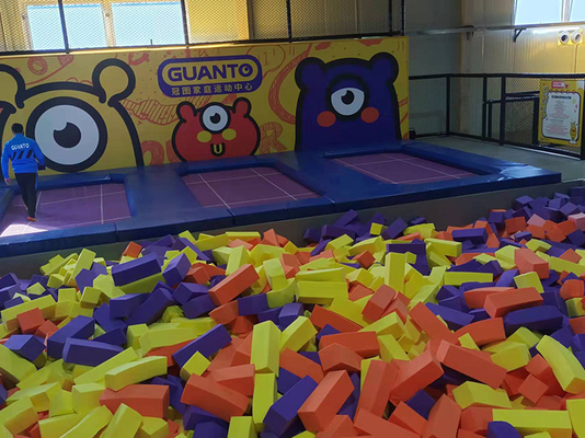 Customized Size Indoor Playground Equipment Sports Games Slide Trampoline Rock Climbing and Jumping Bed for Amusement Park