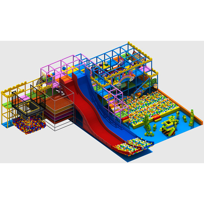 Apply to Theme Park Trampoline Park Pokiddo Slam Dunk Basketball Indoor Playground Ninja Warrior Course with Protective Net