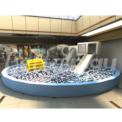 Custom Colors Bettaplay Indoor Playground Equipment-Small Slide with Ocean Ball Pool and Soft Play Facilities IOS Certified